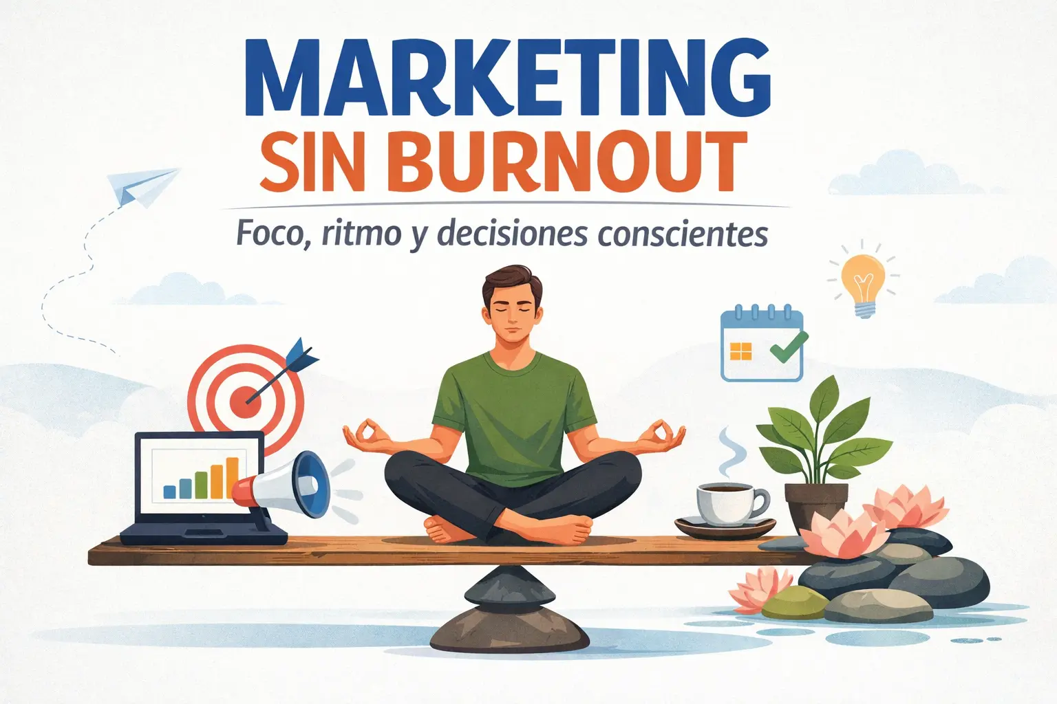 Marketing sin burnout: estrategia sostenible para hacer marketing digital sin agotamiento